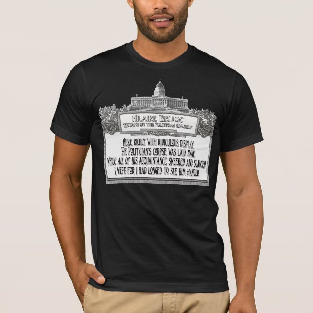T-shirt Poème de Hillaire Belloc :  L'enterrement du (Devant)
