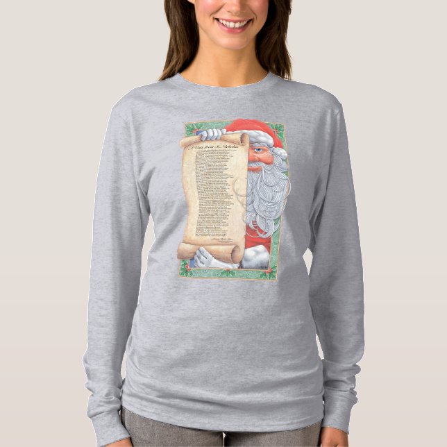 T-shirt poème de Noël du Père Noël (Devant)
