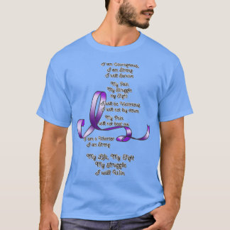 T-shirt Poème de sensibilisation au ruban pourpre
