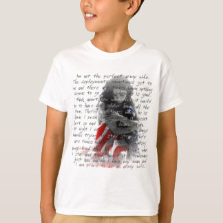 T-shirt poème d'épouse d'armée