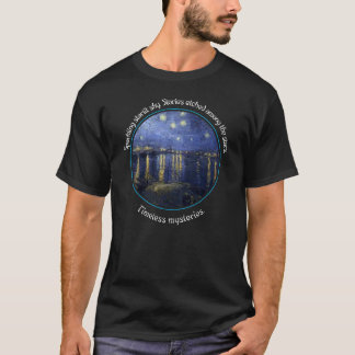 T-shirt Poème Haiku, poésie bouddhiste, nuit étoilée Van G
