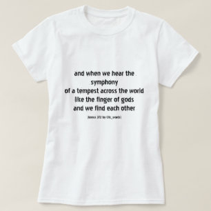 T-shirt poème sur la vie et l'amour