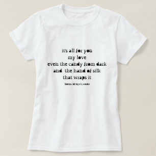 T-shirt Poème sur l'amour et les ténèbres