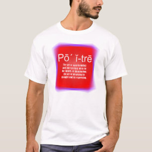 T-shirt Poésie de définition en rouge