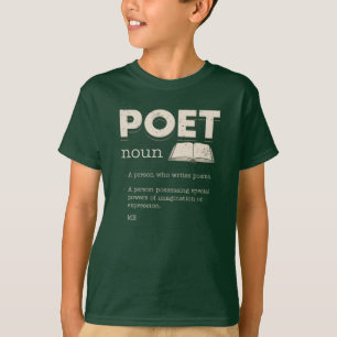 T-shirt Poète Définition Funny Laureate Novelty Gag