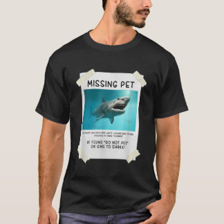 T-shirt Poète manquant Funny Shark