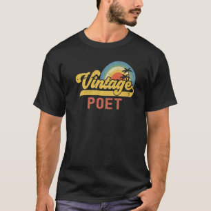 T-shirt Poète Vintage Sunset Profession Rétro Titre de l'e