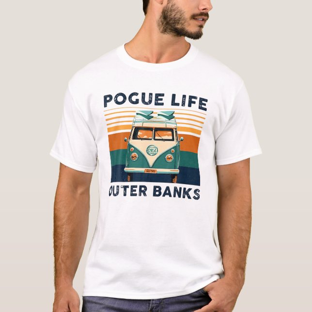 T-shirt Poglife Outer Banks Rétro Vintage (Devant)