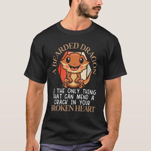 T-shirt Pogona Gecko Jew Lizard Dragon Porté (Devant)