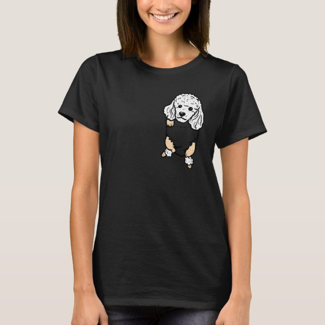 T-shirt Poiche Pieds Cute Mini Jouet Propriétaire de chien (Devant)