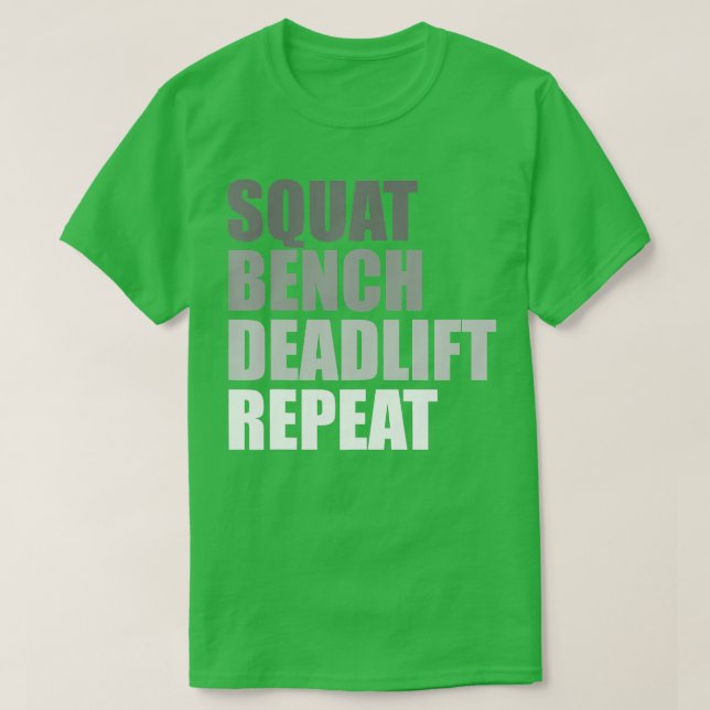 T-shirt Poids de levage de la tige de squat (Design devant)