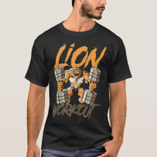 T-shirt Poids de levage de l'entraînement de lion Bête Mus