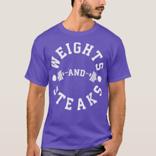 T-shirt Poids et Steaks Drôle Gym Motivationnel 