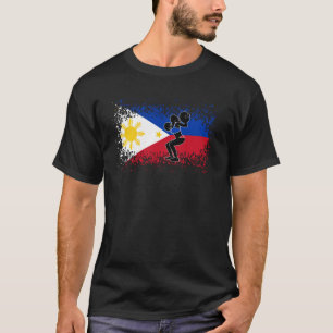 T-shirt Poids Femmes Philippines Drapeau Compétition de gy