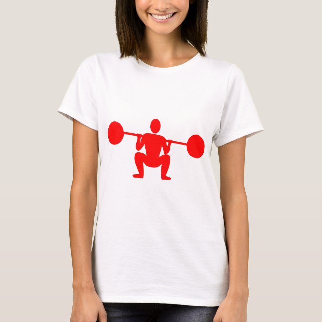 T-shirt Poids Lifter 01 - Rouge (Devant)