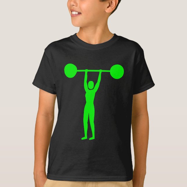 T-shirt Poids Lifting 02 - Vert (Devant)