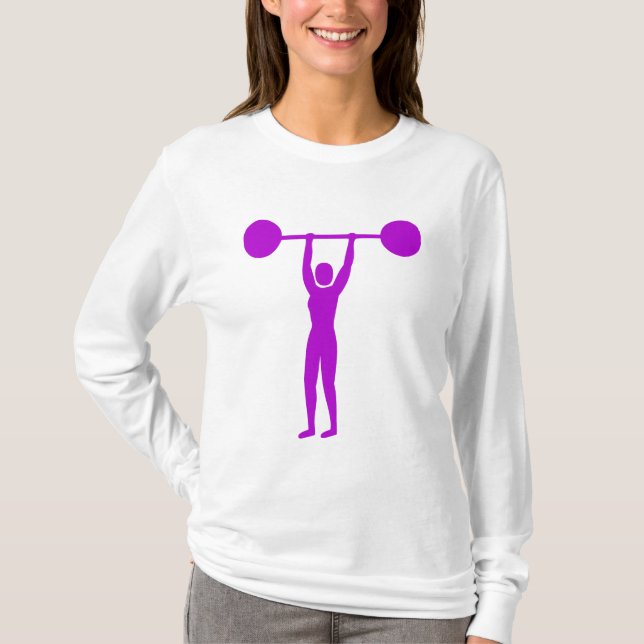T-shirt Poids Lifting 02 - Violet (Devant)
