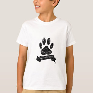 T-shirt Poignée de chien détendue avec ruban