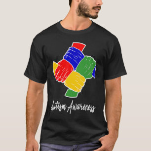 T-shirt Poignée de main de sensibilisation à l'autisme com