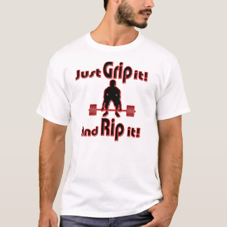 T-shirt Poignée d'homme fort il et la déchirent