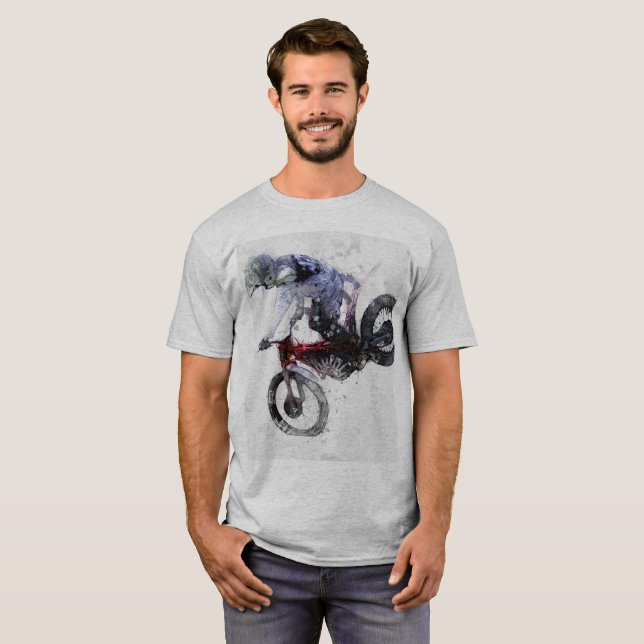 T-shirt Poignée - Motocross Rider (Devant entier)