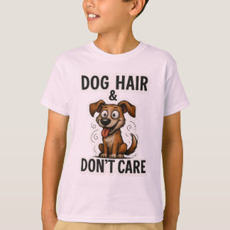 T-shirt Poils de chien, on s'en fiche, citation amusante p