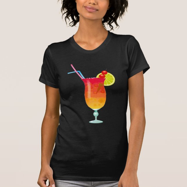 T-shirt Poinçon tropical glacial de rhum (Devant)