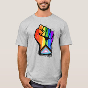T-SHIRT POING DE FIERTE DU PROGRES LGBTQ