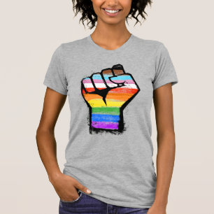 T-shirt Poing de la fierté du progrès inclusif