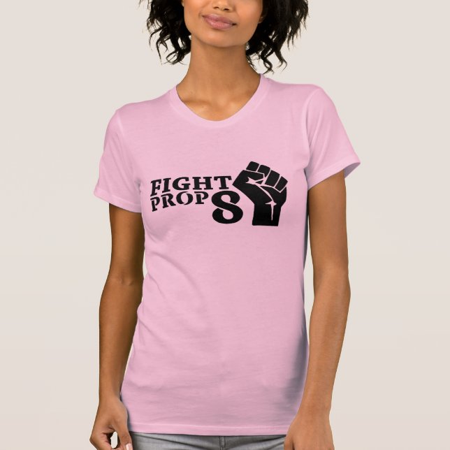 T-shirt Poing de l'appui vertical 8 du combat des femmes (Devant)