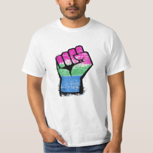 T-shirt Poing de protestation polysexuel