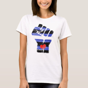 T-SHIRT POING DE RÉSISTANCE EN CUIR