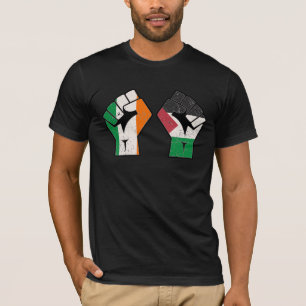 T-shirt Poing de solidarité de l'Irlande avec la Palestine