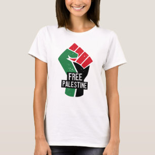 T-shirt Poing du drapeau de la Palestine libre