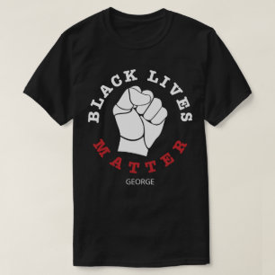 T-shirt Poing élevé Black Lives Matter Nom personnalisé