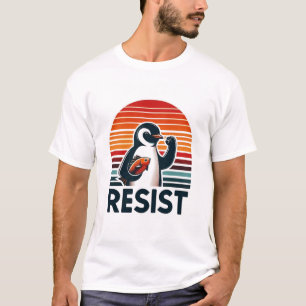 T-shirt Poing Up Penguin Sauvez la faune De l'environnemen