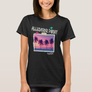 T-shirt Point Alligator Floride Rétro Surfeur Plage Vintag
