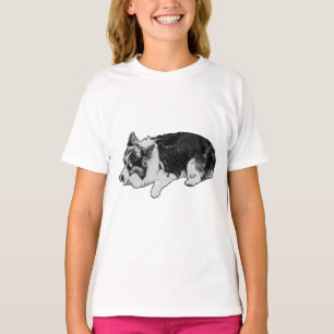 T-shirt point de l'hiver calme, corgi