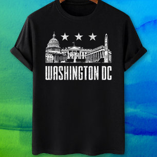 T-shirt Point de repère et drapeau de Washington