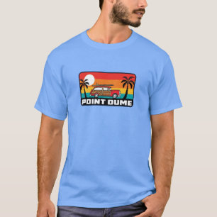 T-shirt Point Dume Californie Surfant en bois Surf Surfeur