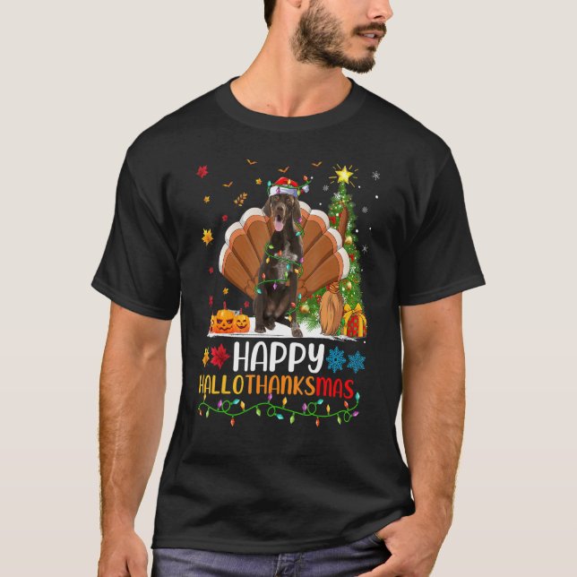 T-shirt Pointer Dog Happy Pointer Dog Hellothanksmas (Devant)