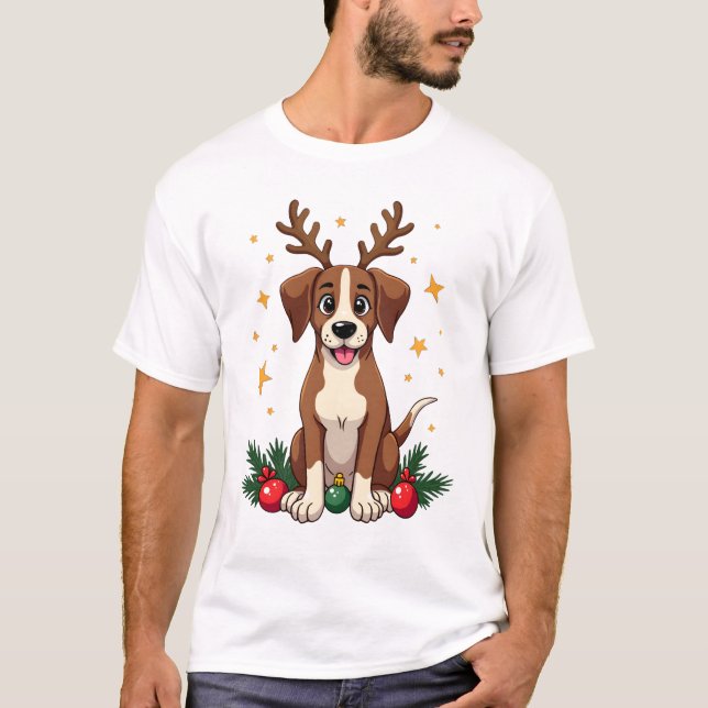 T-shirt Pointer Reindeer Ears (Devant)