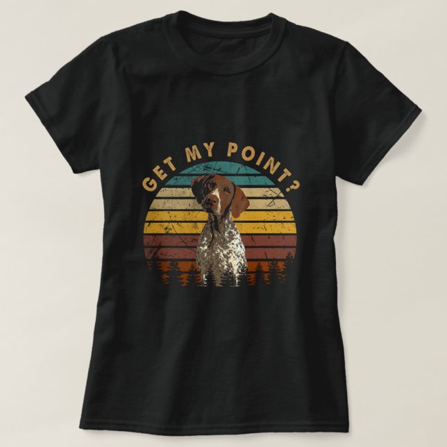 T-shirt Pointeur à cheveux court allemand classique obteni (Design devant)