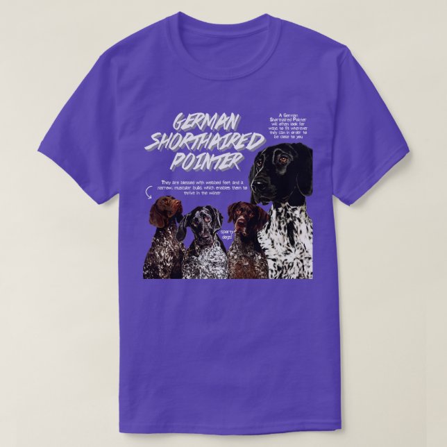 T-shirt Pointeur à poils courts allemand (Design devant)