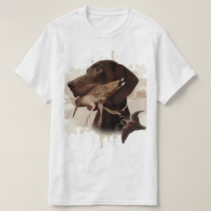 T-shirt Pointeur à poils courts allemand, kurzhaar, poteau