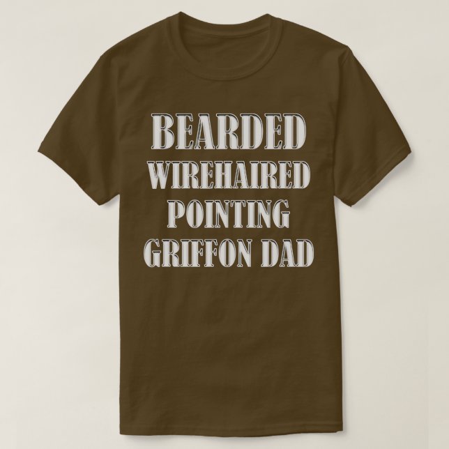 T-shirt Pointeur À poils durs à oreilles Griffon Papa Chie (Design devant)