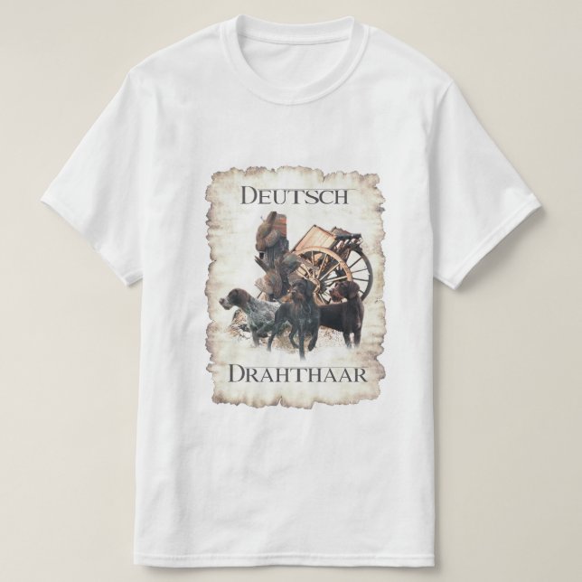 T-shirt pointeur À poils durs allemand (Design devant)