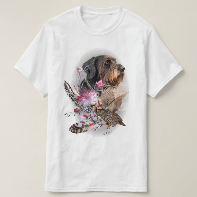 T-shirt Pointeur À poils durs allemand (Design devant)