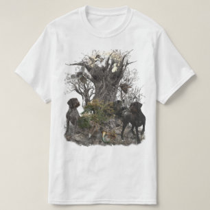 T-shirt pointeur À poils durs allemand