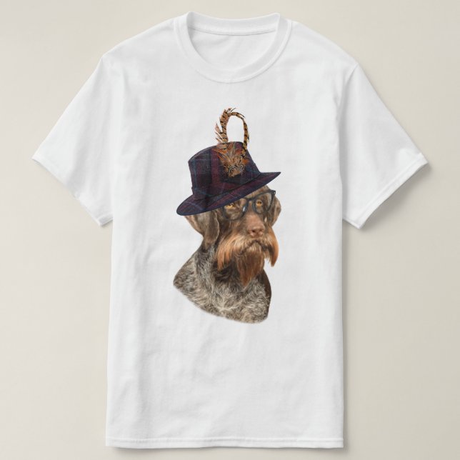 T-shirt pointeur À poils durs allemand (Design devant)